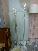 *5 Brushed Stainless Steel Floor Standing Lamps - No Shades