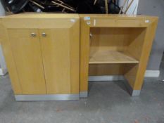 Light Beech & Brushed Stainless Steel Reception Counter