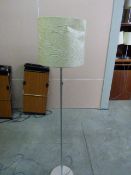 *Brushed Stainless Steel Floor Standing Lamp with Cream Shade