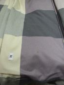 *Pair of Grey - Cream & Lilac Full Length Lined Curtains