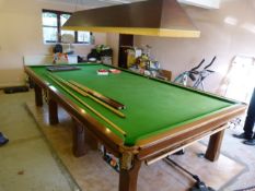 Full Size 8 Leg Slate Bed Snooker Table complete with Balls - Cues - Scoreboard & Accessories -