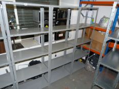 *3 Bays of Grey Adjustable Shelving