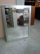 *Silver Framed Wall Mounted Mirror
