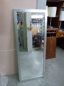 *Silver Framed Wall Mounted Mirror