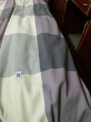 *Pair of Grey - Cream & Lilac Full Length Lined Curtains