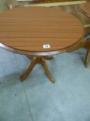 *Circular Occasional Table in Mahogany Finish