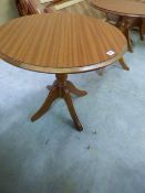 *Circular Occasional Table in Mahogany Finish