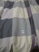 *Pair of Grey - Cream & Lilac Full Length Lined Curtains