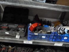 *Shelf containing Assorted Landrover Accessories - Tools - Bearing Pullers - Battery Charger etc