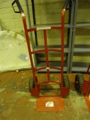 *Red Tubular Sack Barrow with Pneumatic Tyres