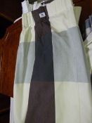 *Pair of Grey - Cream & Lilac Full Length Lined Curtains