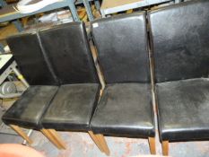 *4 High Back Leather Dining Chairs