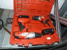 *Pair of Cordless Drills in Carry Case