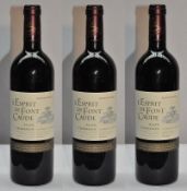 3 x Alain Chabanon - Montpeyroux - L'Esprit de Font Caude Red Wines - French Wine - Year 2003 -