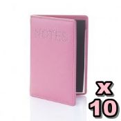 10 x Genuine Fine Leather Note Books With Swarovski Elements By ICE London - EGW-6011-PK - Fits