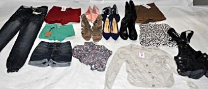 Approx 70 x Items Of Assorted Girls Clothing – Box2023 – Includes Shorts, Shoes, Jeans & Tops -