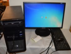 1 x Intel Desktop Computer With Samsung Flatscreen 22 Inch Monitor - Intel Pentium G860 3ghz