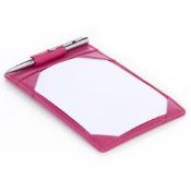 1 x Genuine Fine Leather Jotter by ICE London – EGW-6004-PK - Colour: Pink - Includes Note Paper &