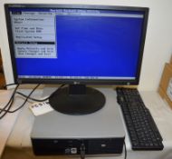 1 x HP Compaq DC7900 Desktop Computer With LG Flatfron 22 Inch Flat Screen Monitor - Intel Core 2