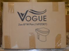 10 x Vogue Zoe Back to Wall Toilet Pans with Soft Close Seats - Vogue Bathrooms - Brand New and