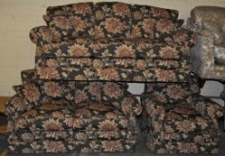 1 x Premier Collection 3 Seater, 2 Seater & Chair Suite – Framed in Solid Oak & Adorned with Fine
