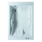1 x Coral Designer Square Inset Luxury Large Double 2 Seater Bath - 1800mm - Vogue Bathrooms - His