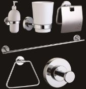 1 x Vogue Series 5 Six Piece Bathroom Accessory Set - Includes WC Roll Holder, Soap Dispenser, Tumbl
