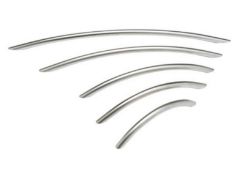 50 x BOW Handle Kitchen Door Handles - 320mm - New Stock - Brushed Nickel Finish - Fixings