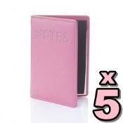 5 x Genuine Fine Leather Note Books With Swarovski Elements By ICE London – EGW-6011-PK - Fits