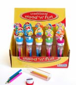 72 x Ackerman Assorted Fairy & Pirate Pencils and Sharpener Sets - Includes Presentation Point of