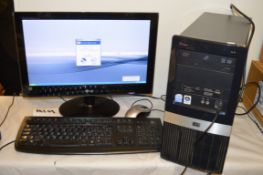 1 x HP Compaq DX2400 Desktop Computer With LG Flatscreen 19 Inch Monitor - Intel E5200 2.5ghz
