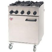 1 x Burco TITAN RG60NG 60cm Commercial Mini Range Cooker in Stainless Steel – M-GRADE – Ref: