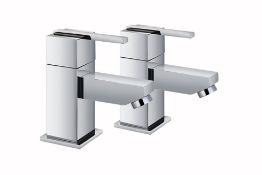 5 x Vogue Series 3 Bath Taps in Chrome (Pair) - Modern Bath Mixer Tap in Bright Chrome - High