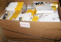 **Pallet Job Lot** 129 x Assorted WIX Air, Pollen & Fuel Filters – Wix015 – 6 Types supplied – CL045