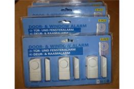 5 x Door and Window Alarm Sets - Each Set Includes 3 Alarms - Brand New Blister Packs - Easy to