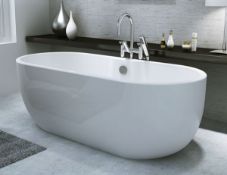 1 x San Marlo Designer Freestanding Bath - 1680mm Perfect For The Modern Home - Will Enhance Any