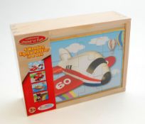 12 x Ackerman Traditional Wood n Fun Jigsaw Puzzles in a Box - Planes, Boat, Train and Car - Brand