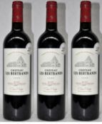 3 x Grand Vin De Bordeaux Château Les Bertrands Red Wines - French Wine - 2008 - Bottle Size