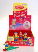 24 x Ackerman Childrens Character Wooden Door Stops - In Presentation Point of Sale Box - High