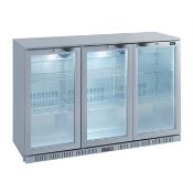 1 x Lec 3 Door Back Bar Bottle Cooler in Silver GRADED – Model 444442589 – RRP £922.00