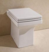 1 x Vogue Bathrooms RUBY Back to Wall Toilet Pan - Contemporary White Ceramic Bathroom Stock -