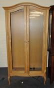 1 x Wooden Amore Display Cabinet with Lights by Bentley Designs – With 4 Glass Shelves - Low Start