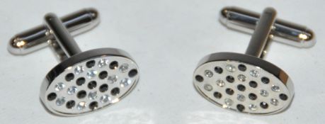 10 x Assorted Pairs Of Genuine Silver Plated CUFFLINKS by Ice London – A Mix Of 4 Varieties