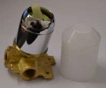 1 x Carmina Shower Valve Kit - Contains Chrome Shower Head, Fixed Arm and Manual Control - Brass