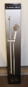 1 x Bathstore XL Techno 120 Shower Rail Kit - Modern Shower Rail Kit With Head - Chrome Finish