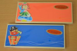 24 x Ackerman Wood Assorted Fairy and Pirate Door Signs with Stickers - 8.5cmx21cm - In Presentation