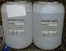 2 x Deionised Water Containers - 25 Litre Containers - Commercially Used For Car Batteries or