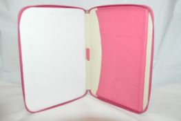 10 x Genuine Leather Travel Zip Folder / Ipad Cases by ICE London - EGF-6005 PK - Colour: Pink -