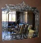 1 x Venetian Landscape Wall Mirror - Size: 133 x 126 cms - CL105 - Location: Altrincham WA14
