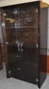 1 x Dark Brown High Gloss Display Unit – Designed by Mark Webster - Comes with 3 Glass Shelves